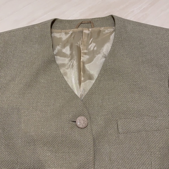 Vintage Italian Shawl Collar Tweed Blazer Size 10 - Picture 5 of 16